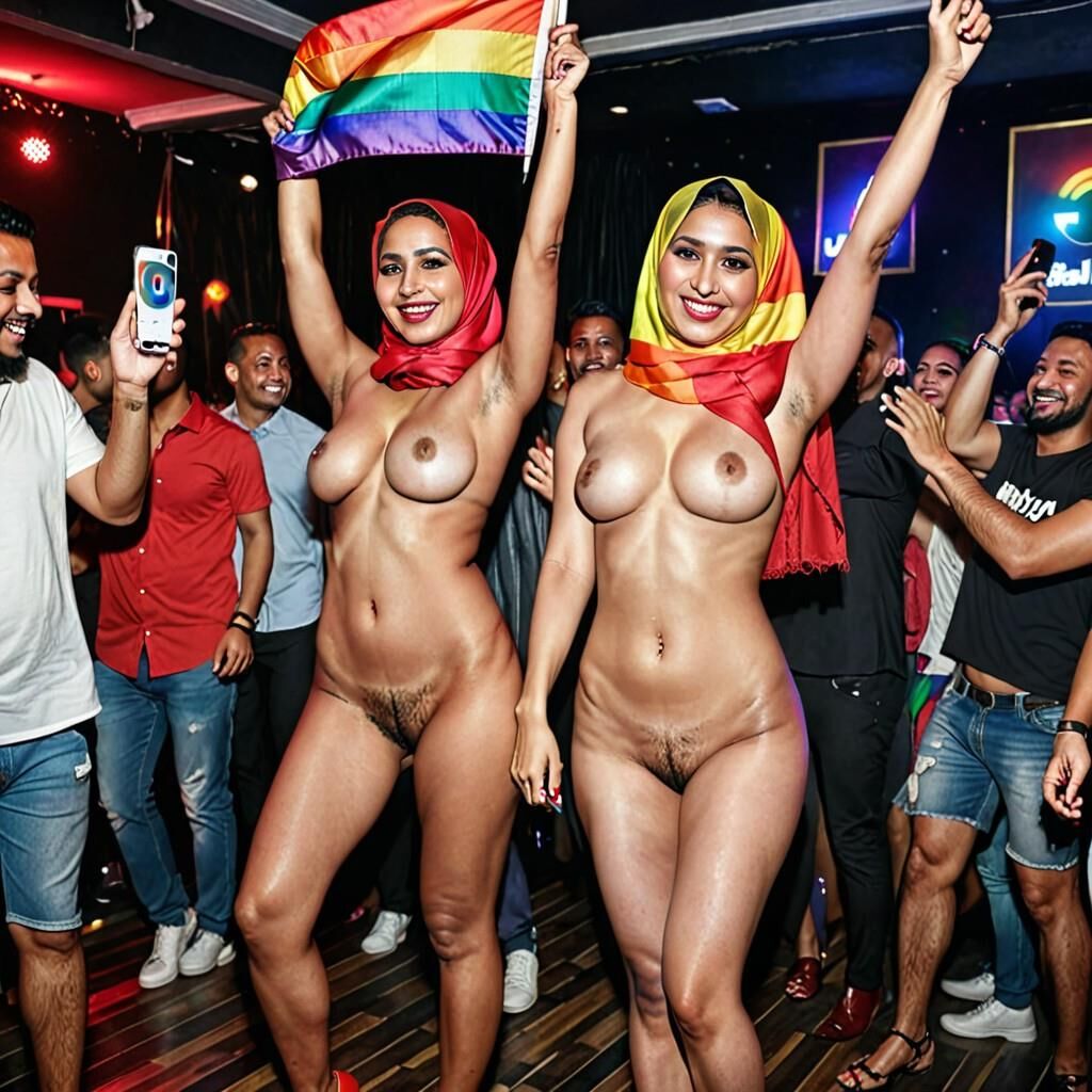 Hijab AI: Red Hijab 🏳️‍🌈 Serie (Pride at Night Club)