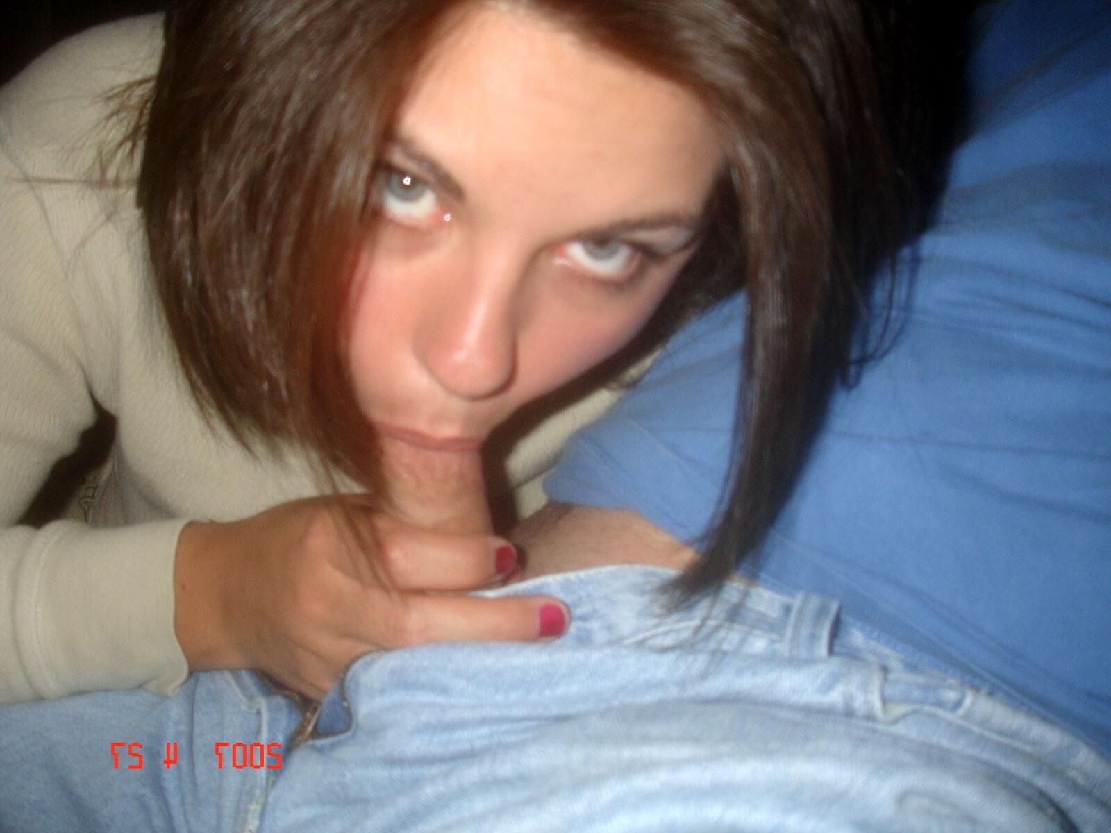 Renea Hot Amateur Groggy Slut in a Brown Top
