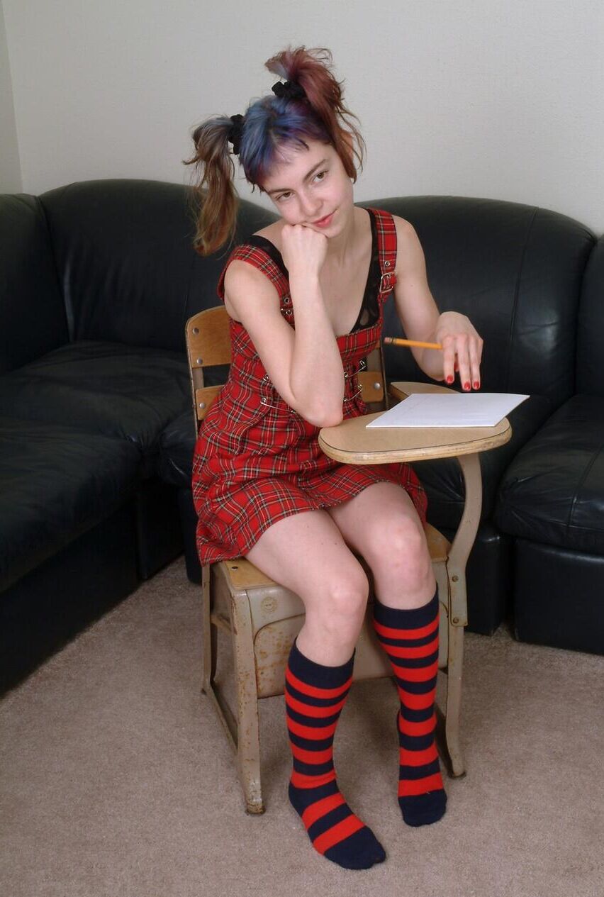 Sweet tall teen with a hairy cunt and large tits rebekka