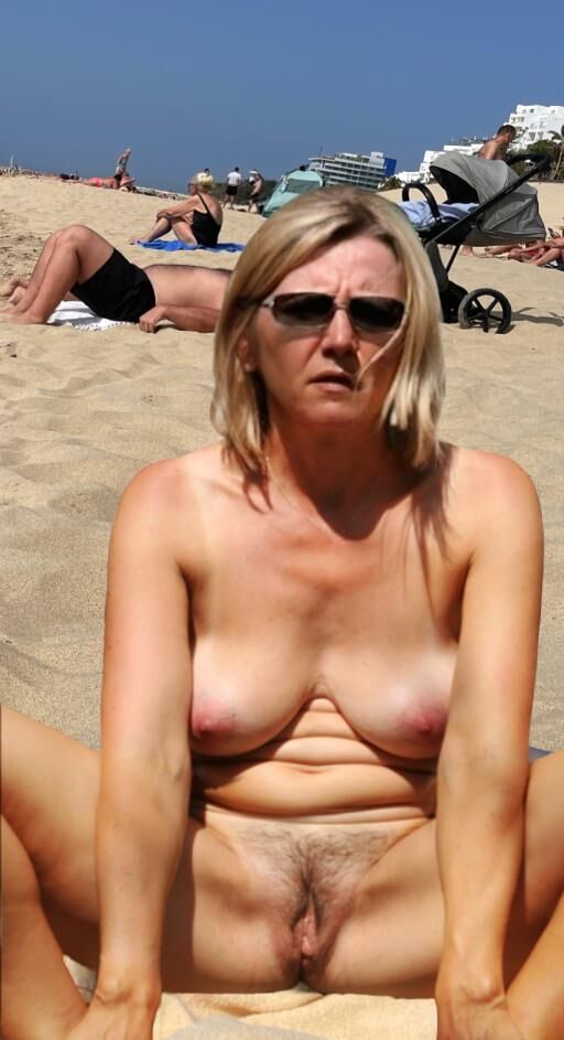 Belle milf sur la plage