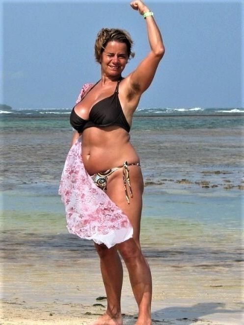Beach bikini and outdoors hairy hunnies