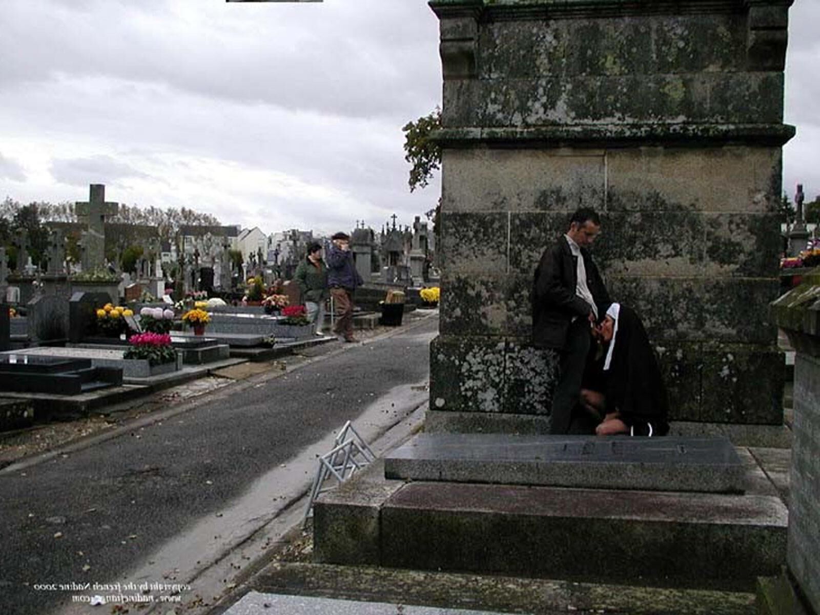 French Nadine Sexy French Exhibitionist Cemetery Nun