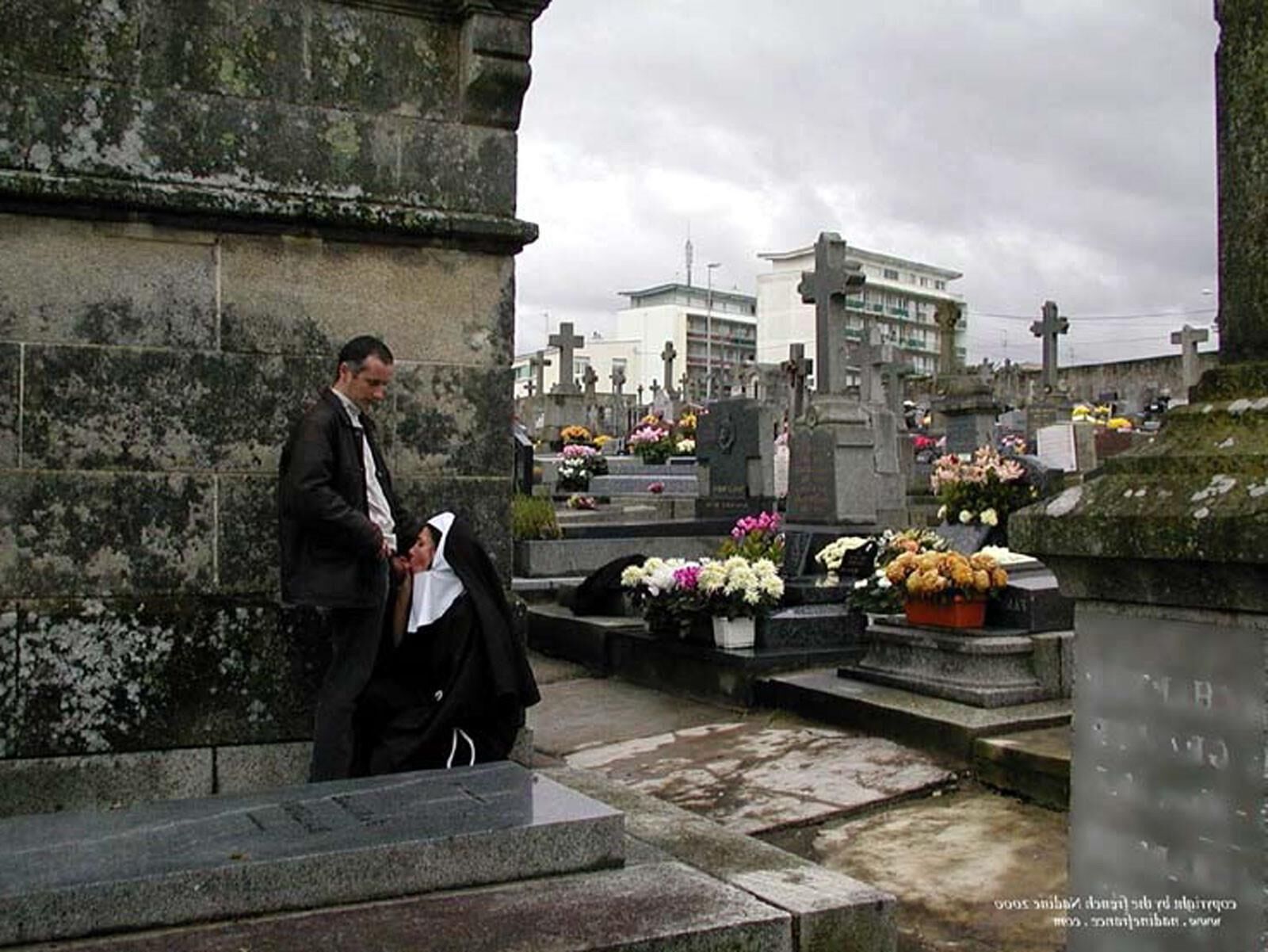 French Nadine Sexy French Exhibitionist Cemetery Nun