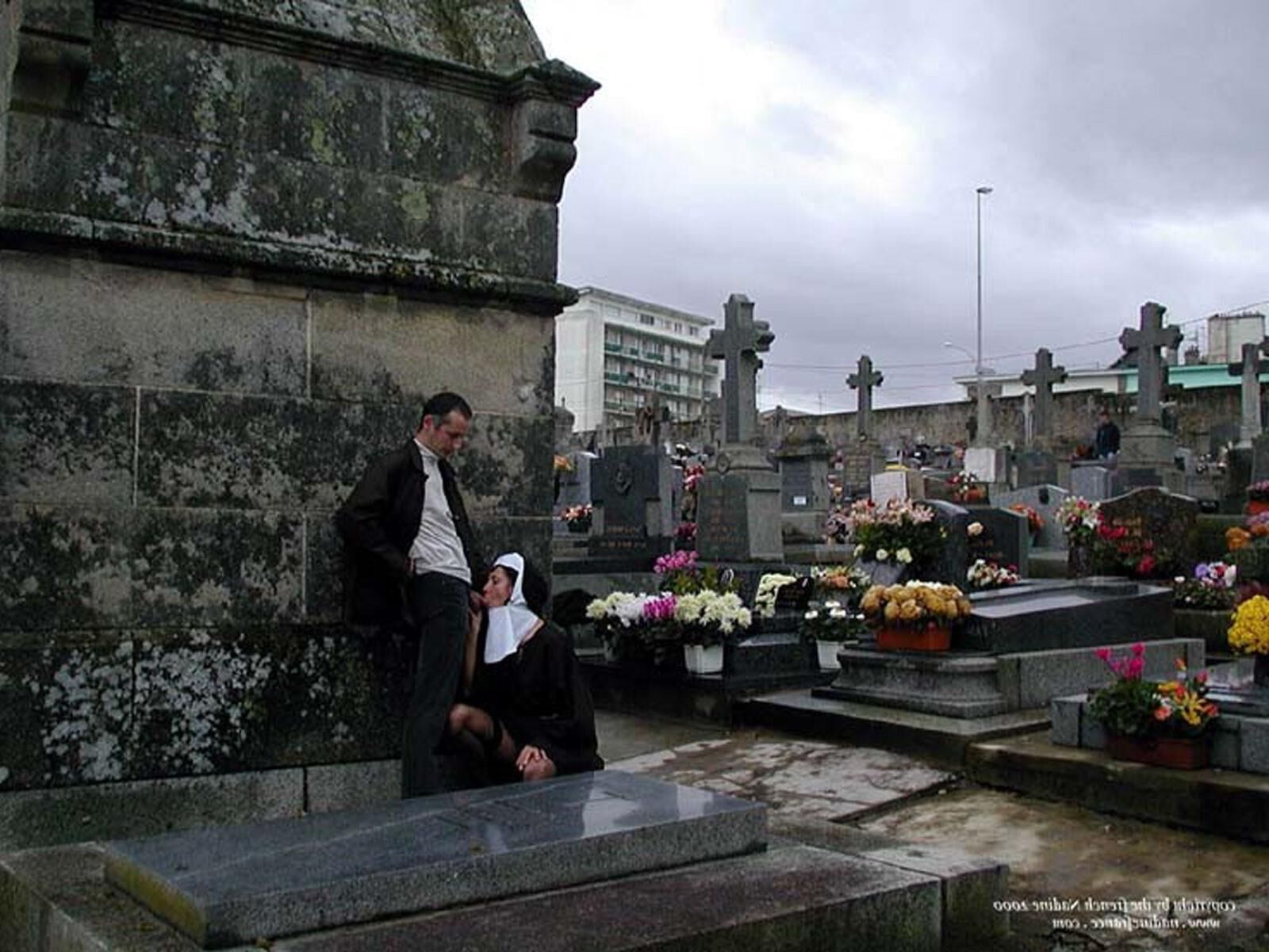 French Nadine Sexy French Exhibitionist Cemetery Nun
