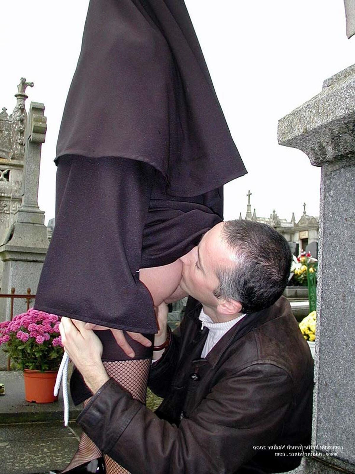 French Nadine Sexy French Exhibitionist Cemetery Nun