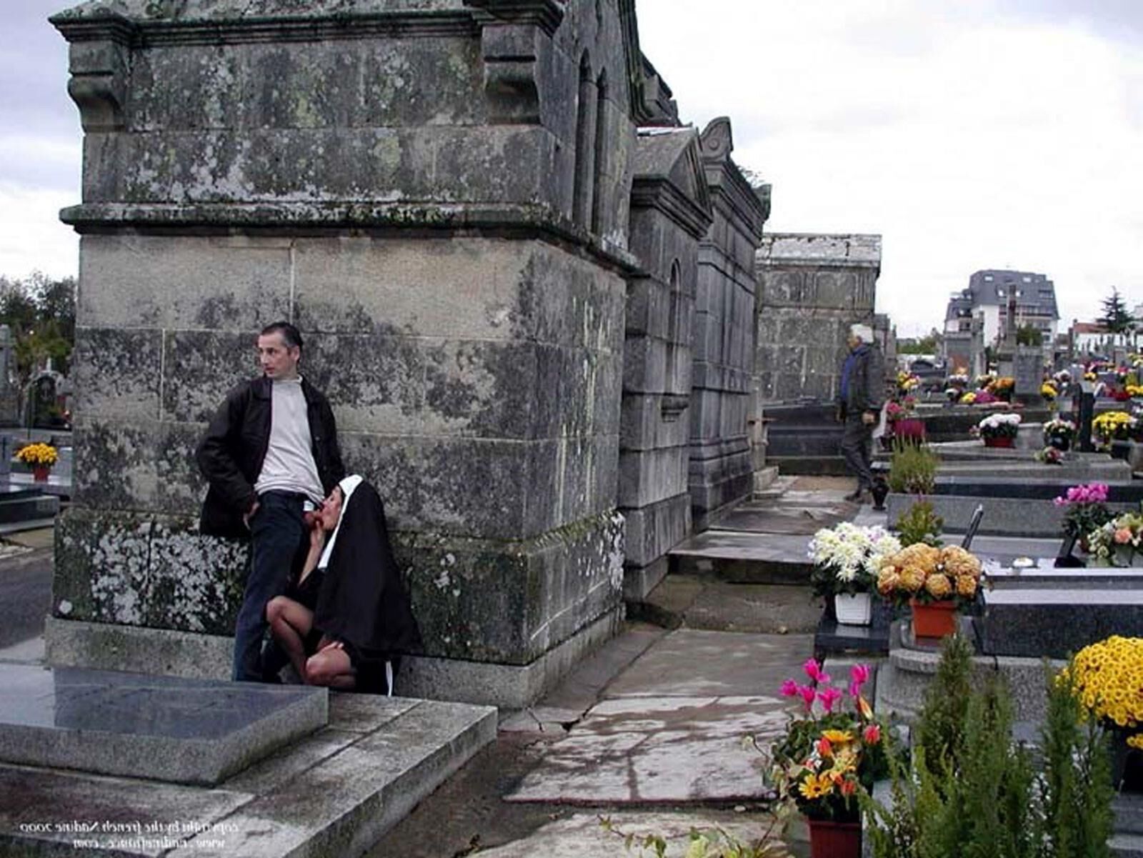 French Nadine Sexy French Exhibitionist Cemetery Nun