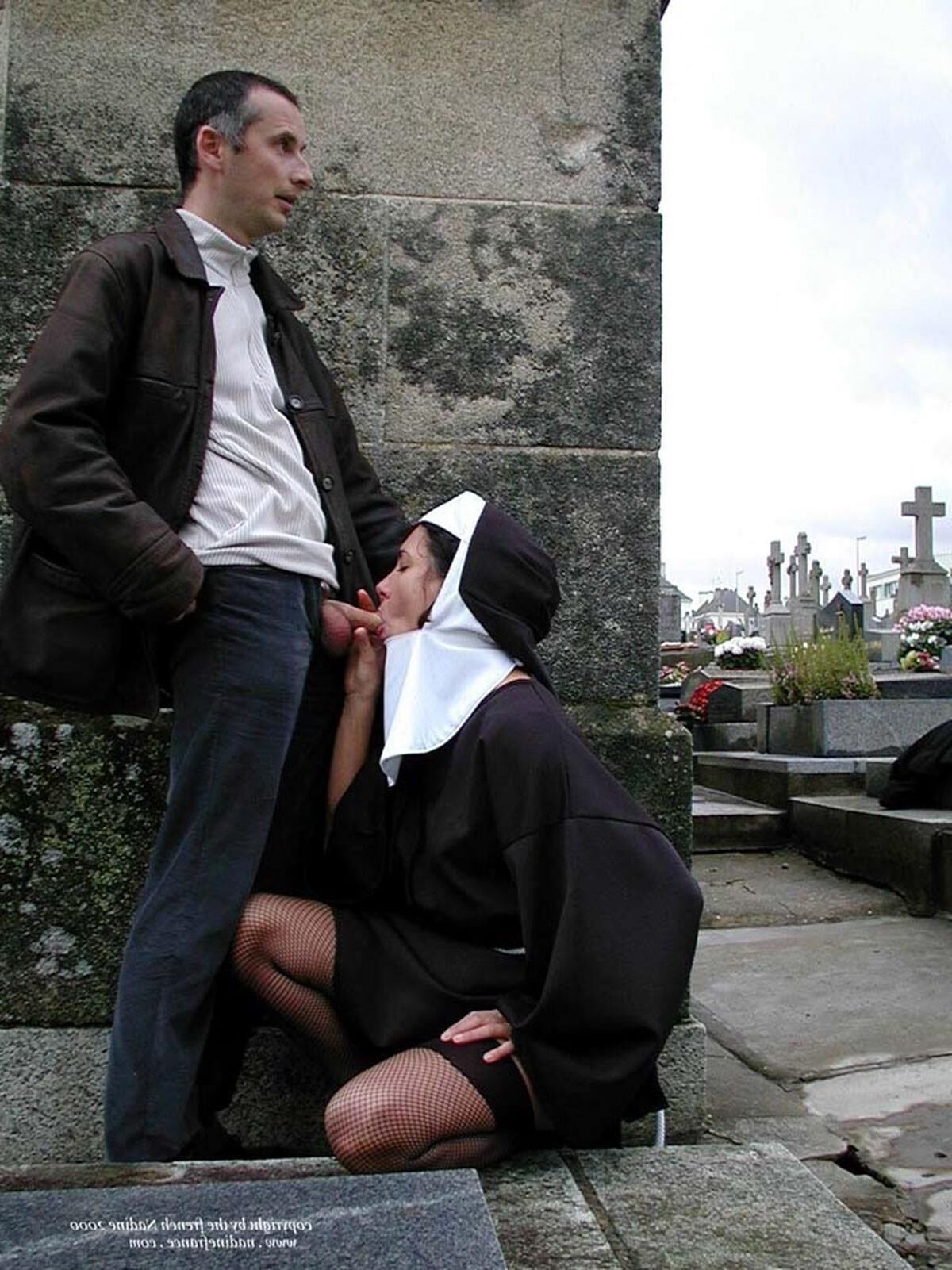 French Nadine Sexy French Exhibitionist Cemetery Nun