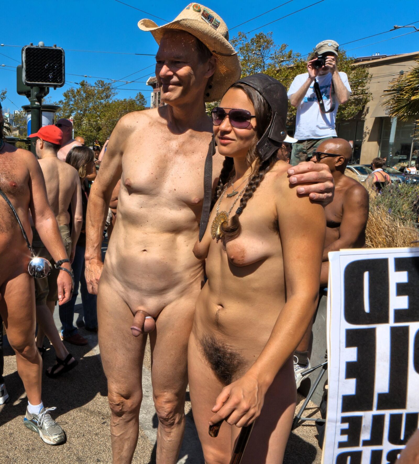 Hippie slut Kelsey nude in public