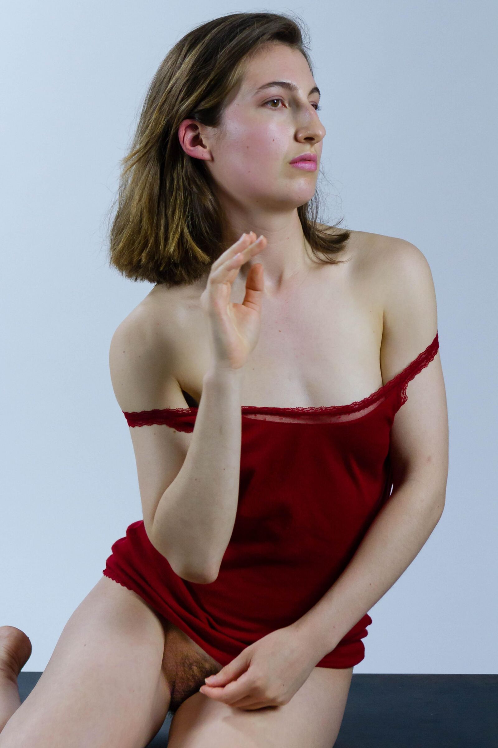Natural amateur wife first modeling