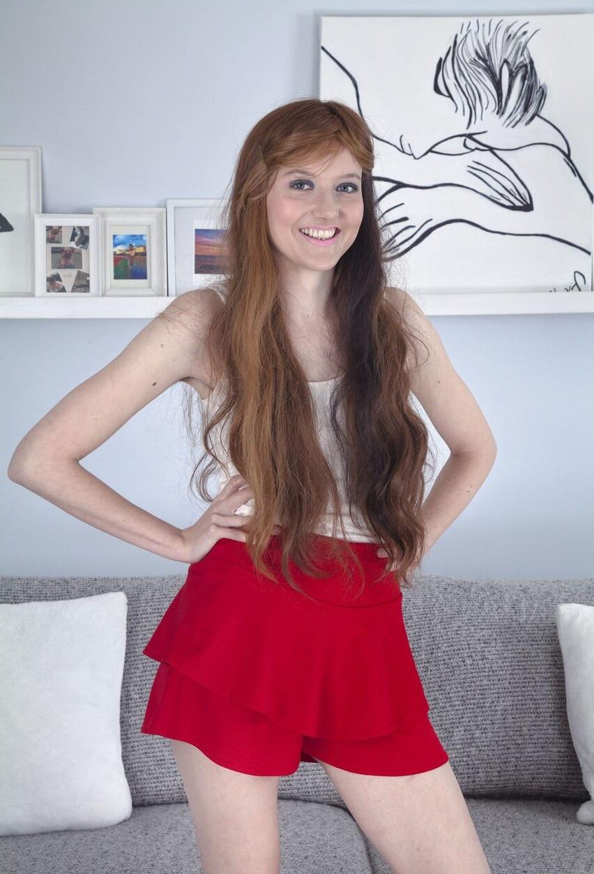 Beautiful slim hairy redhead milf with tiny tits emma valentine 