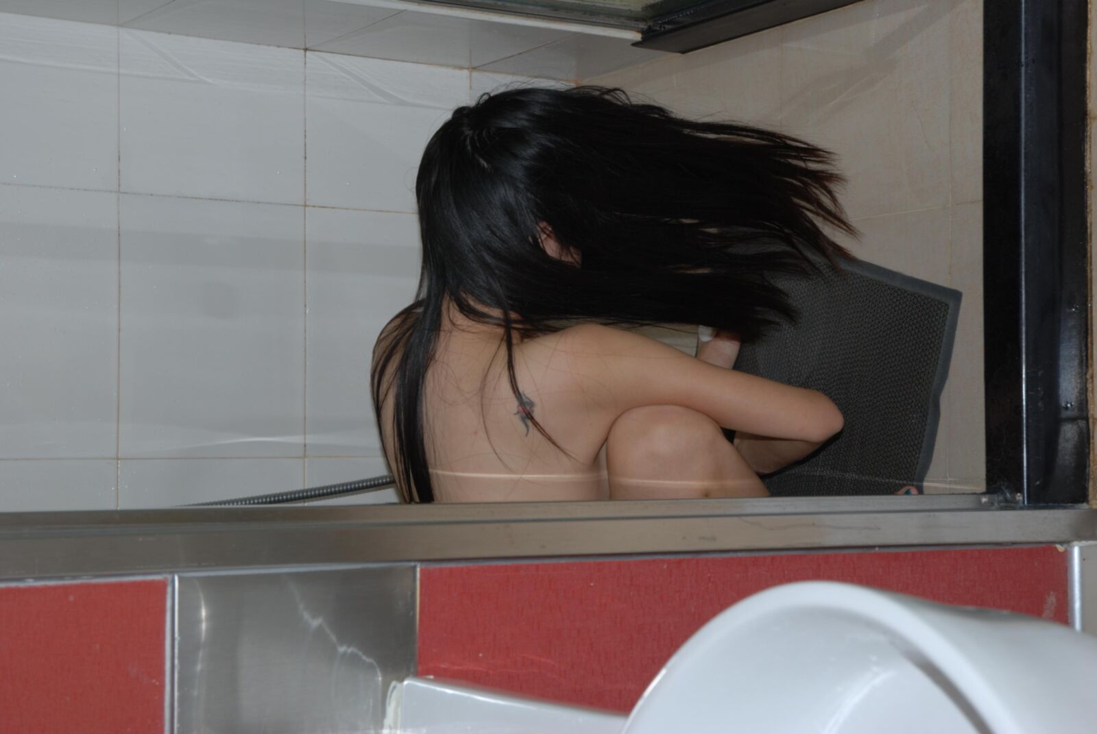 Cute Asian teen hotel spreading 