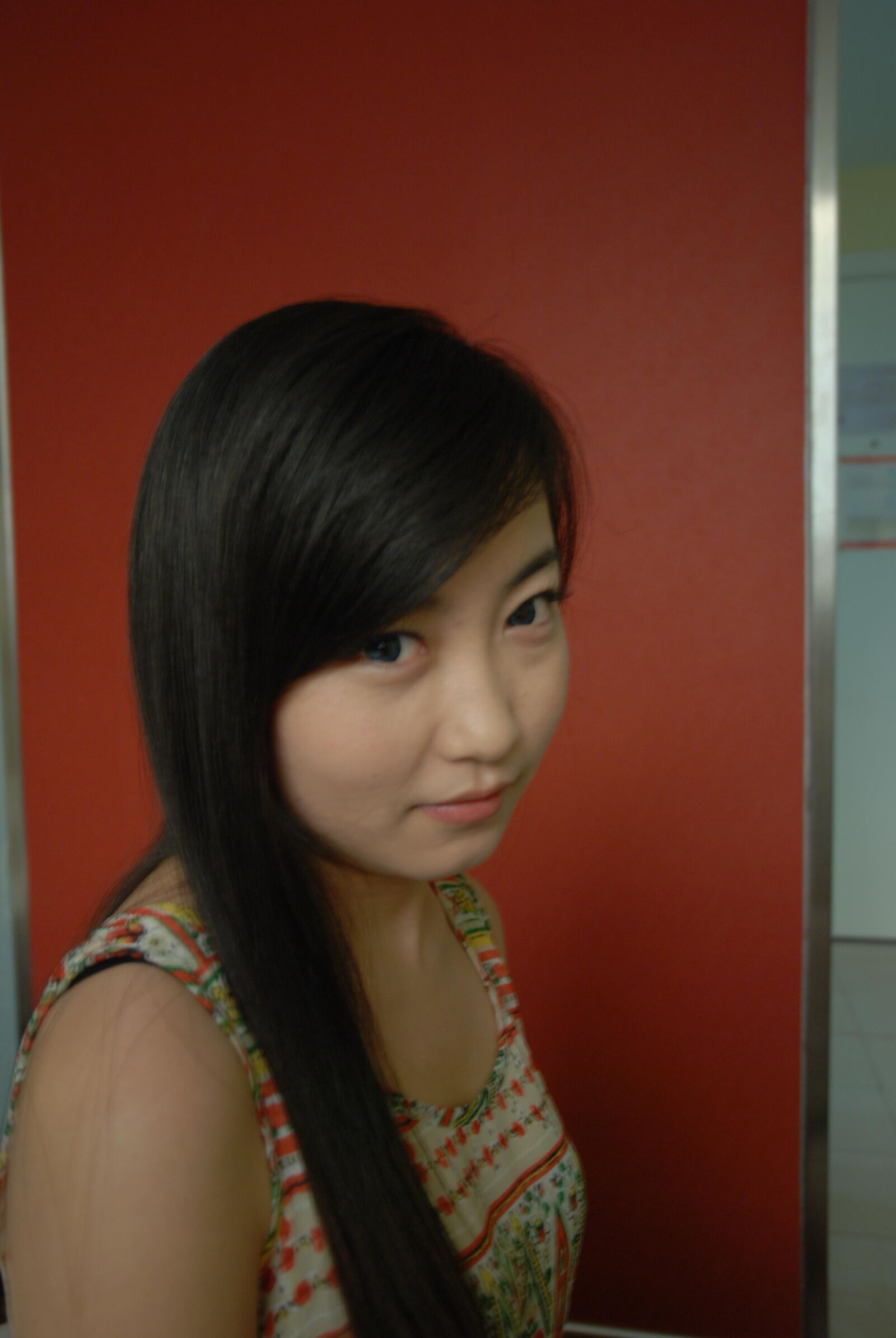 Cute Asian teen hotel spreading 