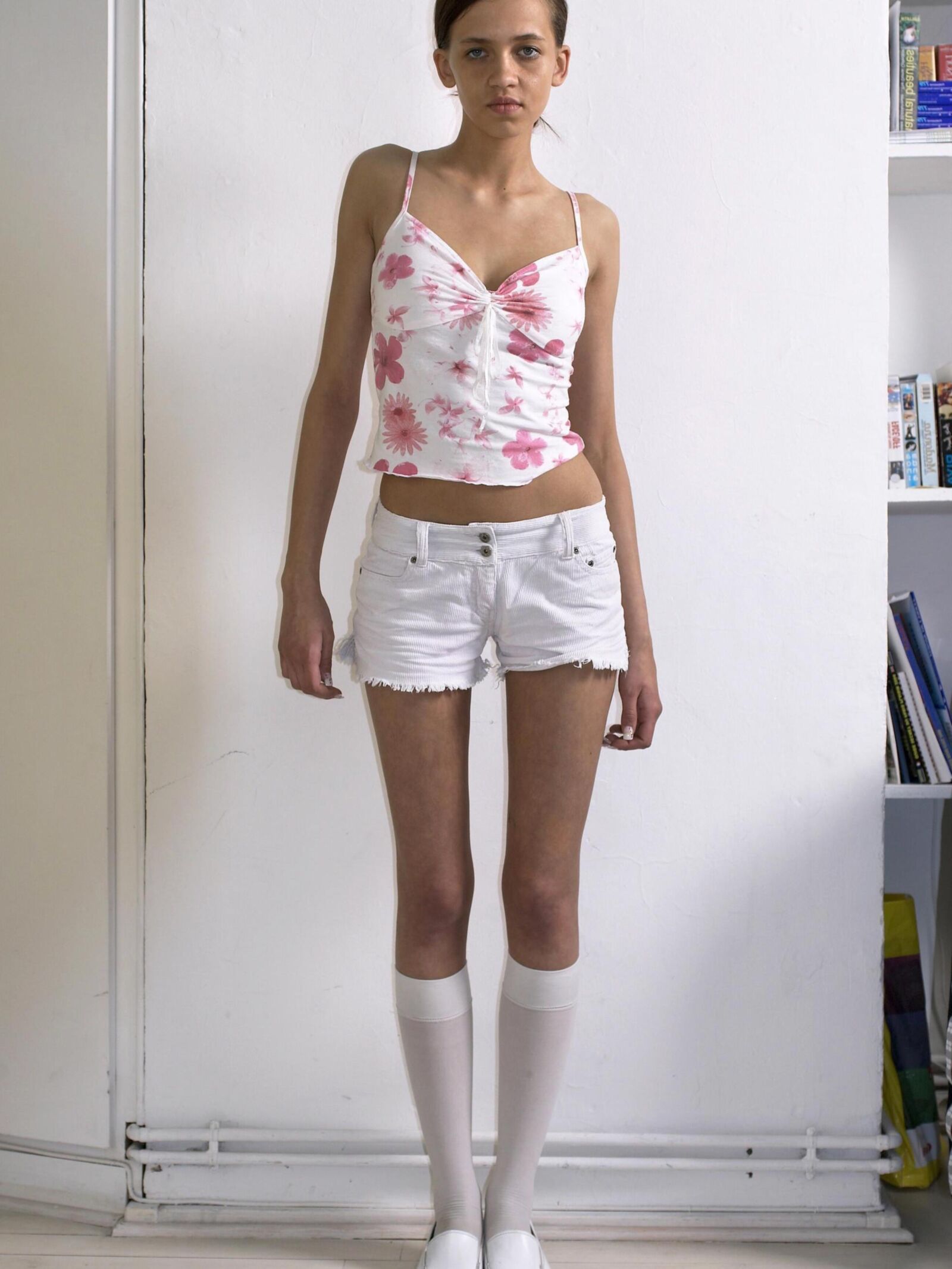 Alisabeth White shorty shorts
