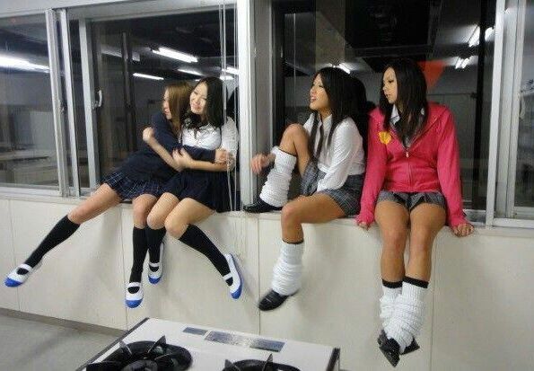 As meninas asiáticas usam meias? 