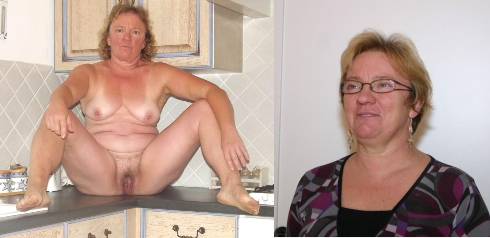 French mature granny Dressed Undressed