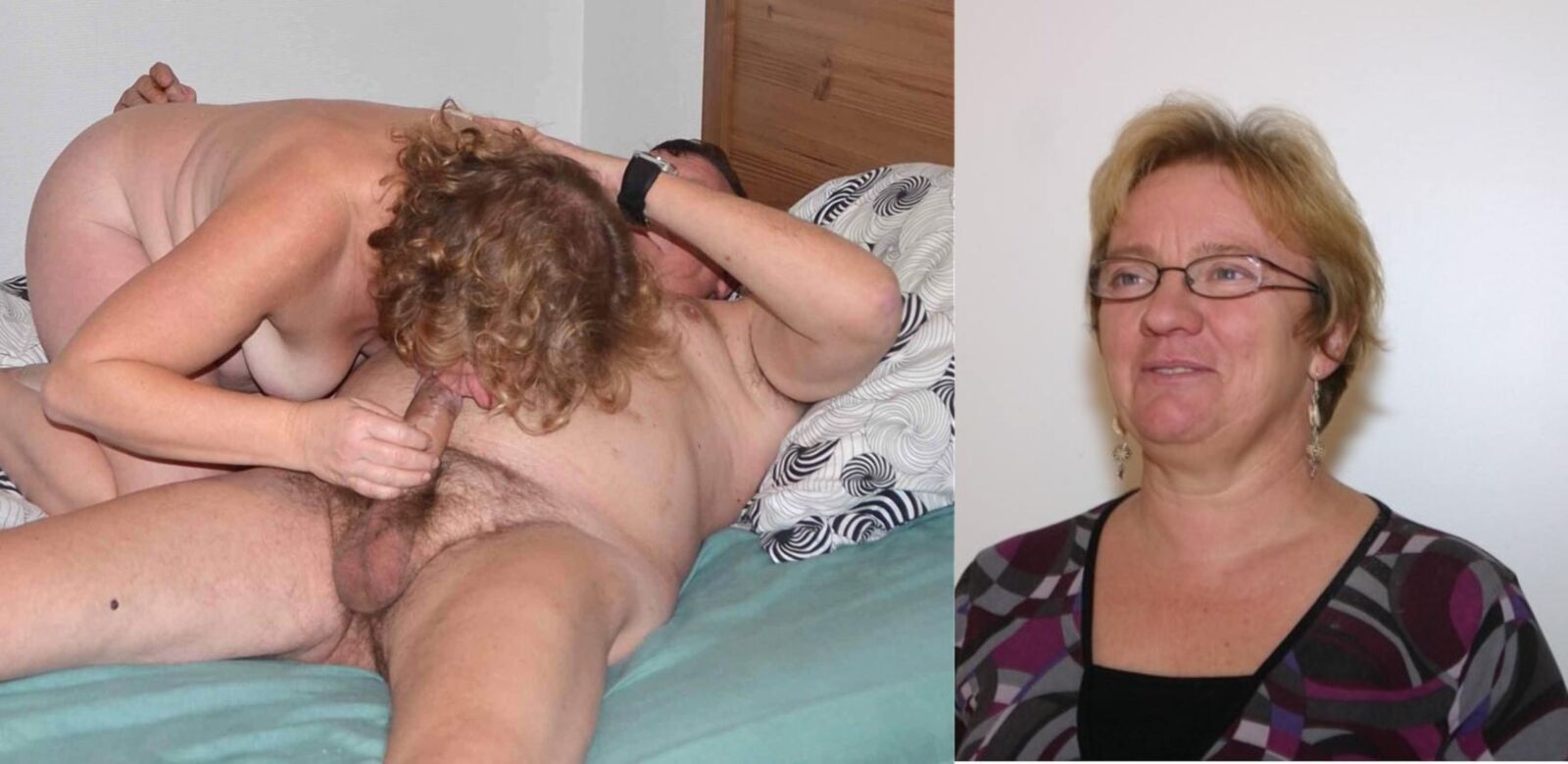 French mature granny Dressed Undressed