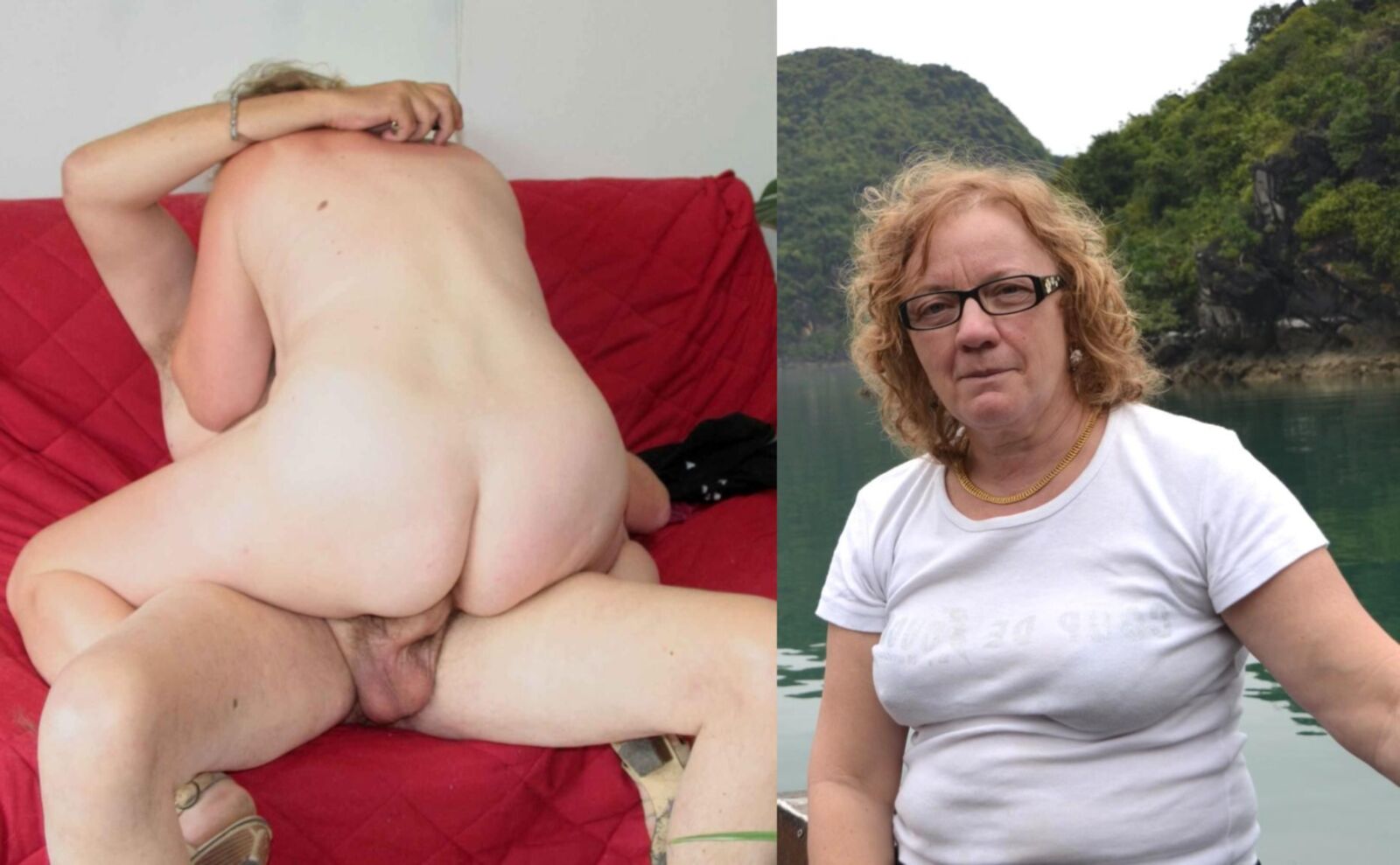 French mature granny Dressed Undressed