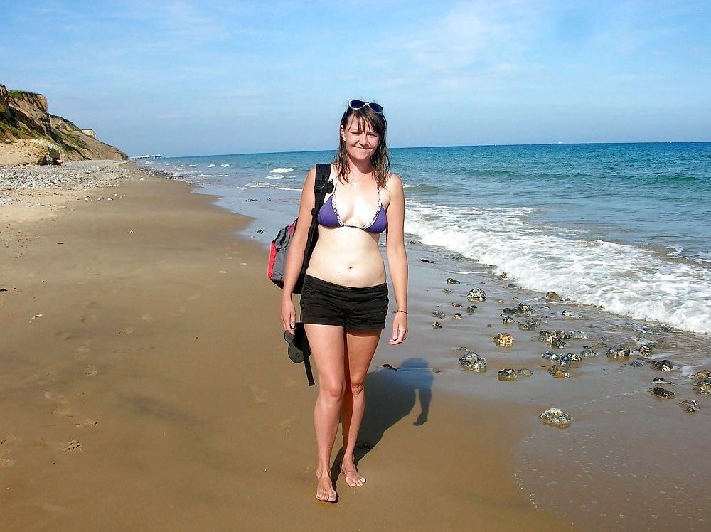 Hairy Wife on the beach