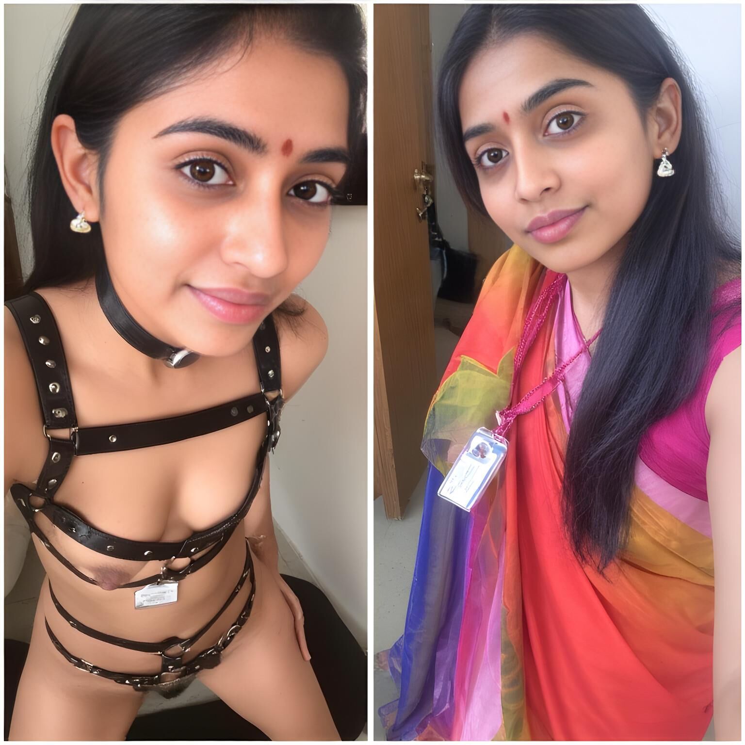 Desi Indian Slut no cargo e em casa